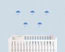 Umbrella Pattern Wall Decal Nursery Modern Vinyl Sticker